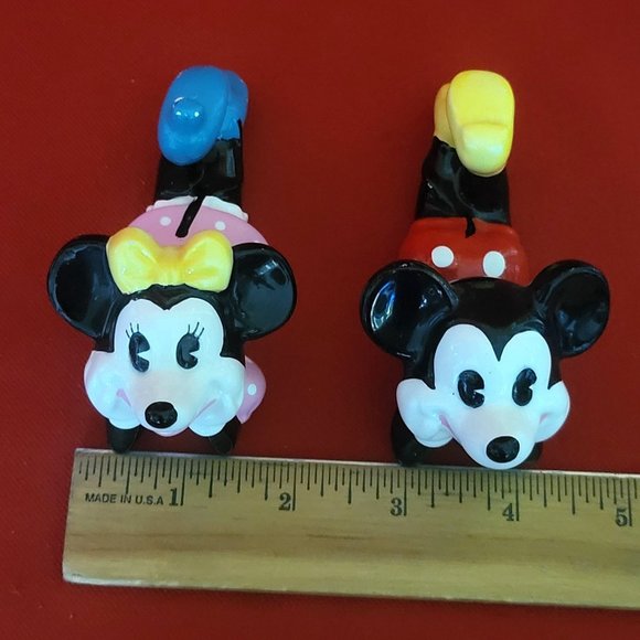 VTG Walt Disney Productions Porcelain Mickey & Minnie Mouse Lying Figurines - Picture 9 of 12